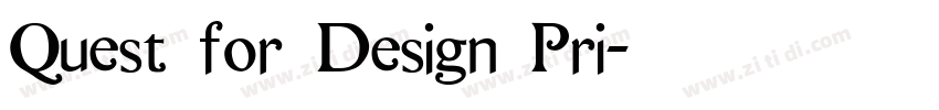 Quest for Design Pri字体转换